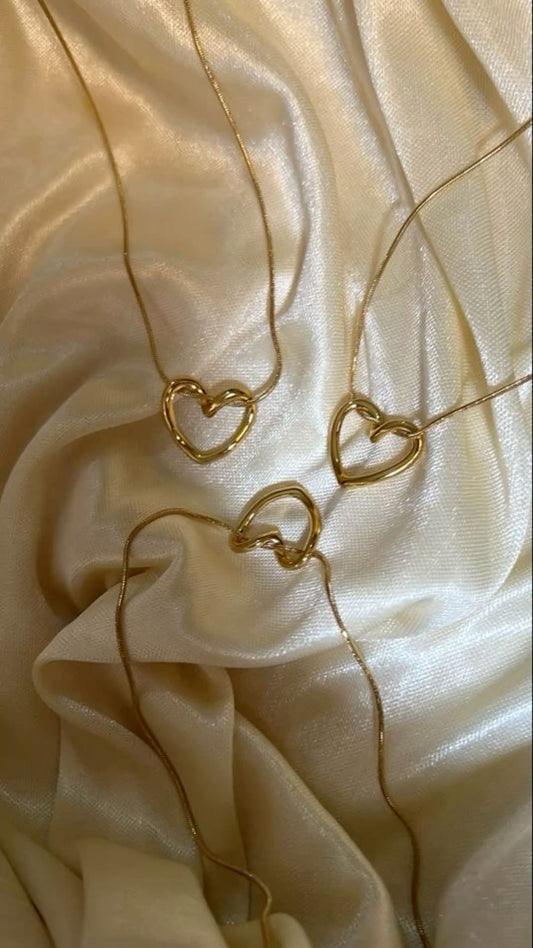 Liquid Gold Heart Anti -Tarnish Necklace