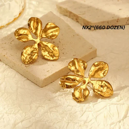 Luxe Petal Anti -Tarnish Flower Earrings
