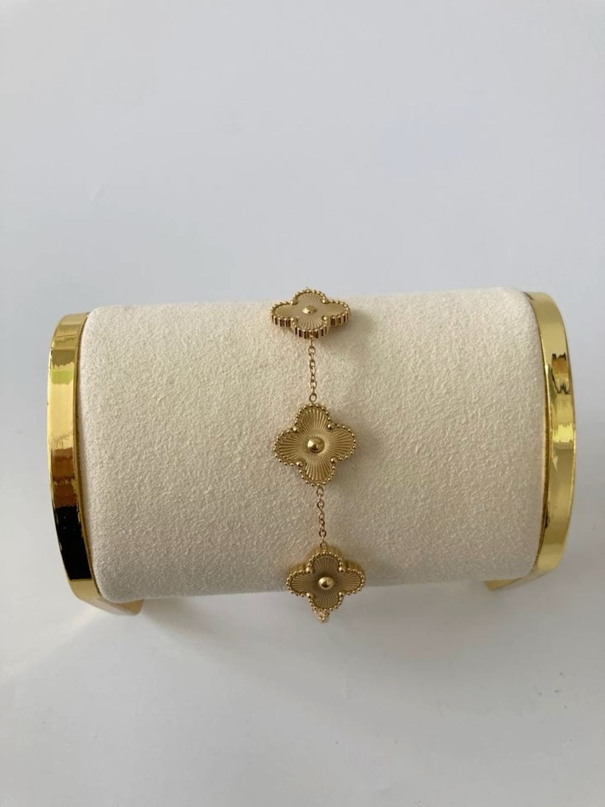 Golden Clover Charm Bracelet-BR