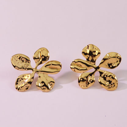 Luxe Petal Anti -Tarnish Flower Earrings