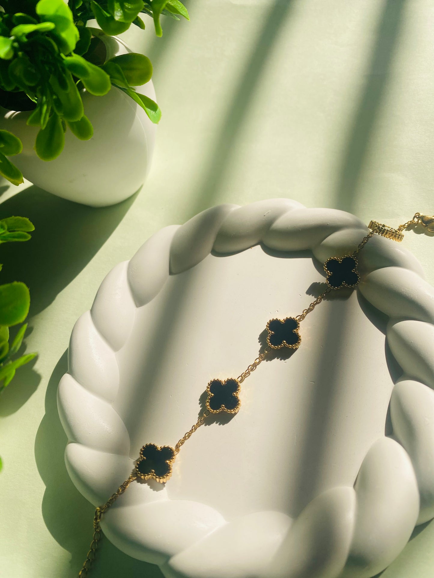 Black Clover Charm Bracelet