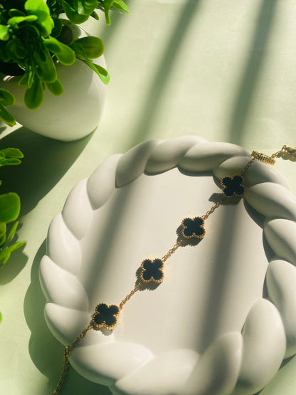 Black Clover Charm Bracelet