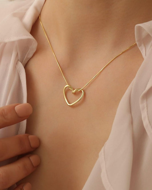 Liquid Gold Heart Anti -Tarnish Necklace